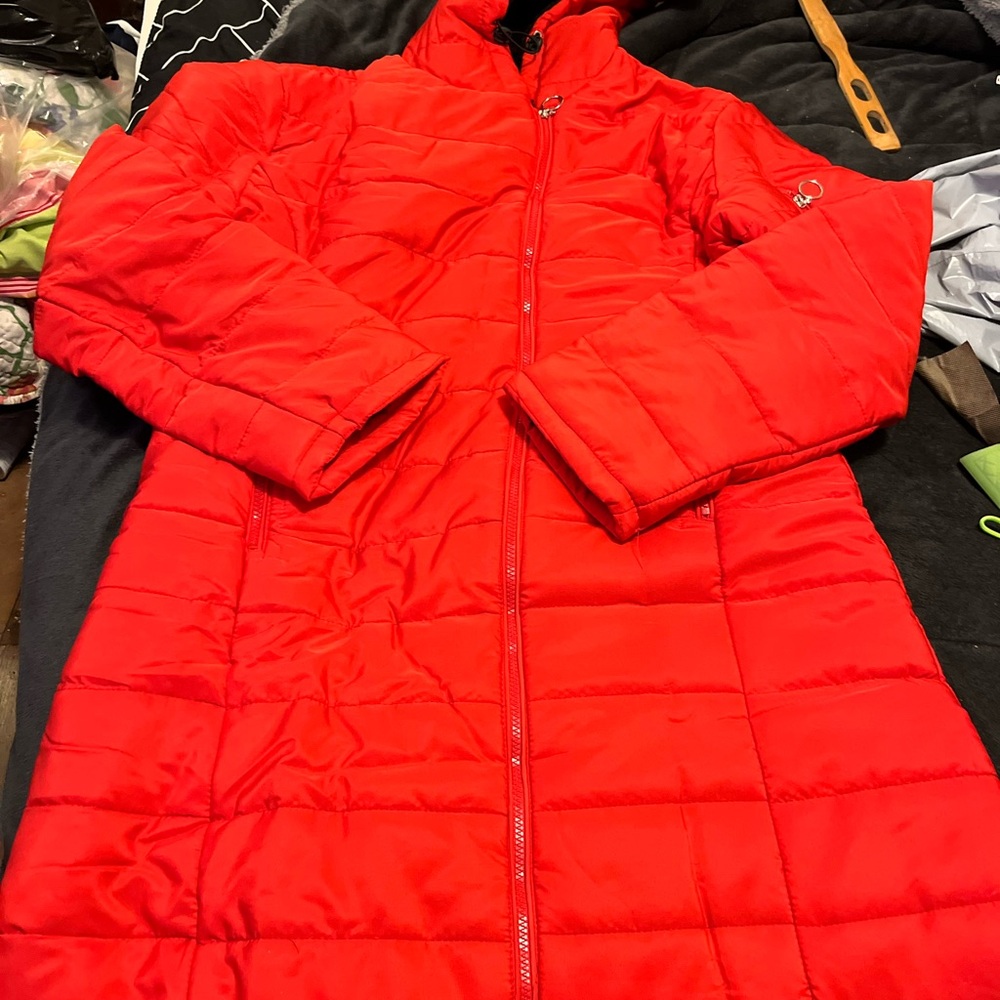 YNS Generic Poppy Red Puffer Coat